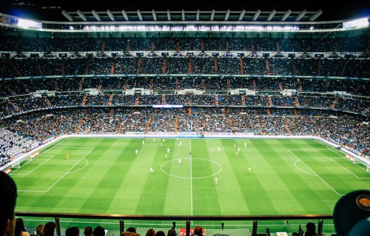 Illustrative football stadium photograph, not the Maccabi Netanya match