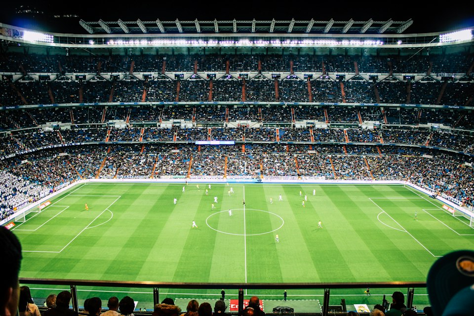 Illustrative football stadium photograph, not the Maccabi Netanya match