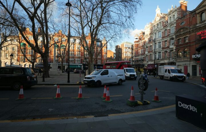 Roadworks and traffic cones — illustrative image, not a photograph of the Netanya works