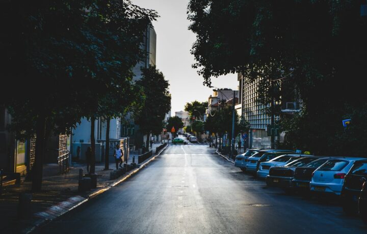 Illustrative city street, not the scene on Golda Meir Street in Netanya
