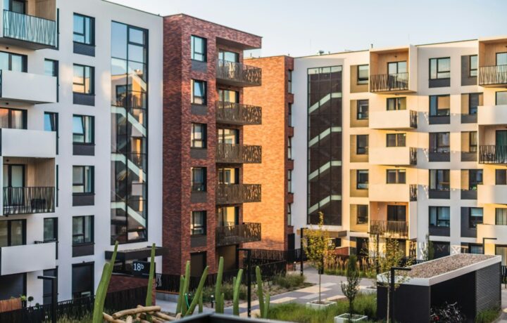 Illustrative photo of modern apartment buildings, not the N Weizmann project in Netanya