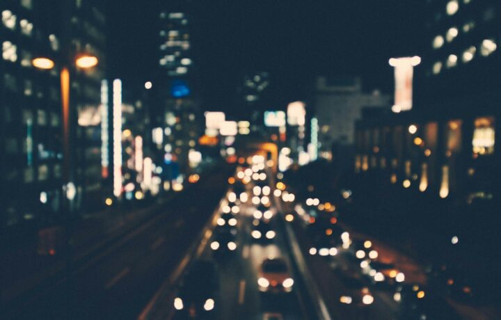 Illustrative city street at night; not a photograph of the reported incidents in Netanya.
