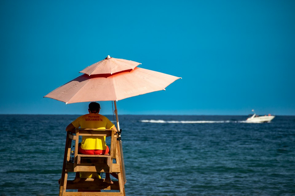 Illustrative beach lifeguard station