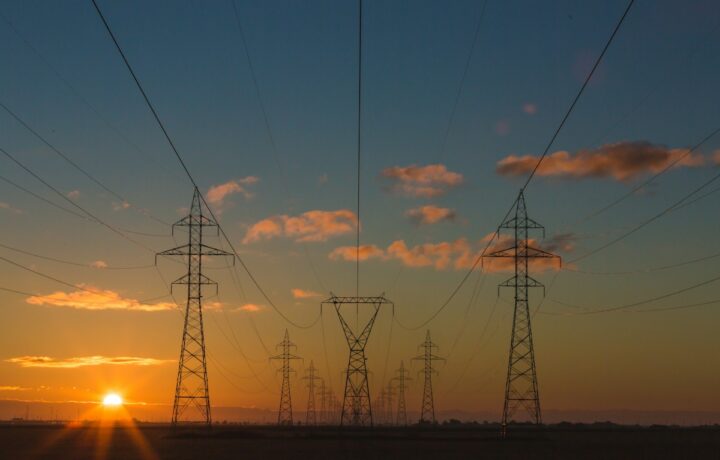 Illustrative electricity pylons; not a photograph of the announced outage location