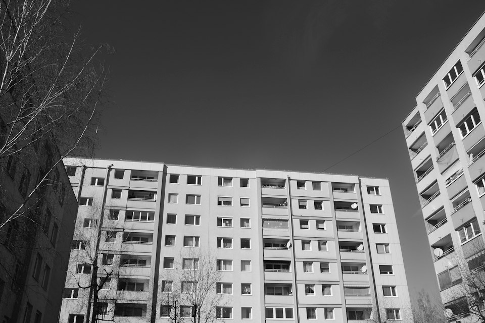Illustrative photograph of apartment buildings